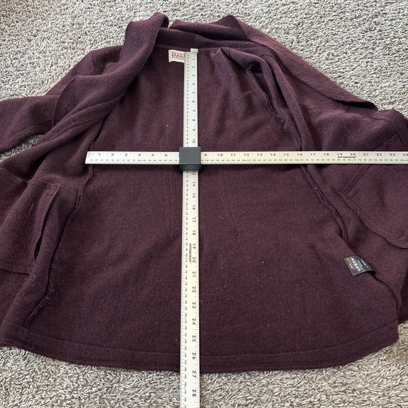 VINTAGE Rosie Neira for Anthropologie 100% Wool Wrap Jacket Purple Medium Petite - Picture 8 of 8